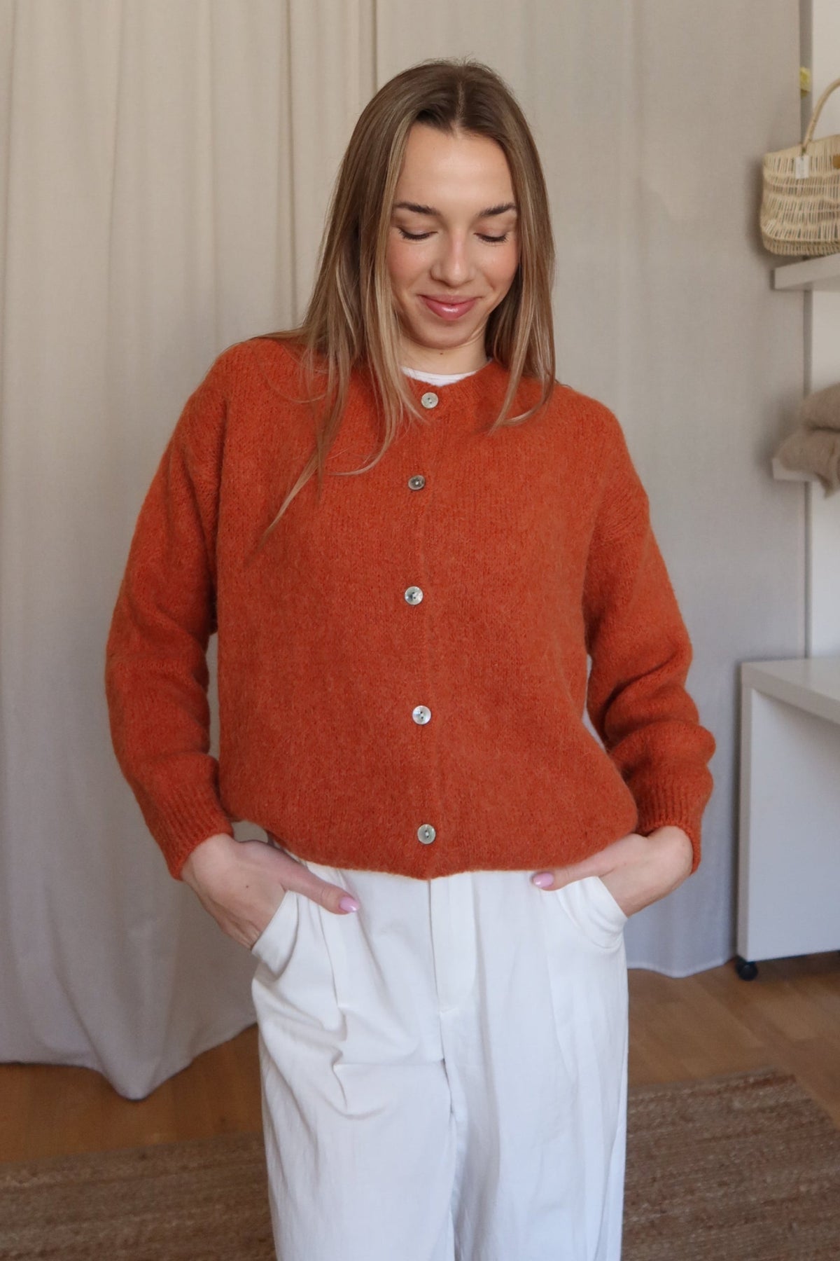 CAMI alpaka cardigan - pumpkin spice latte