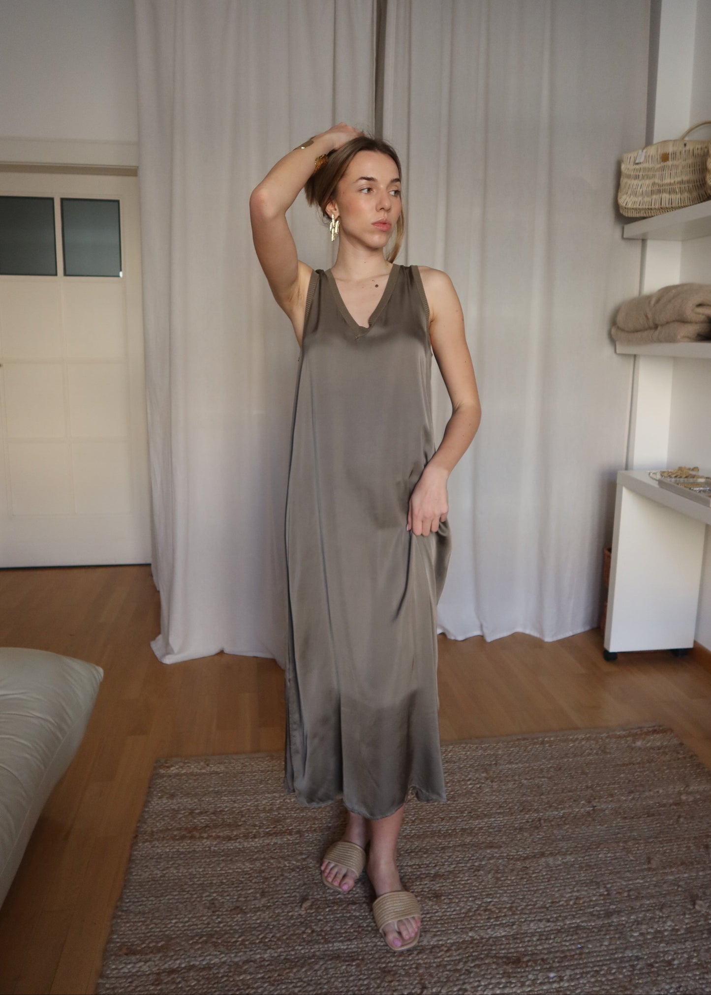 Šaty Athény - sv. khaki
