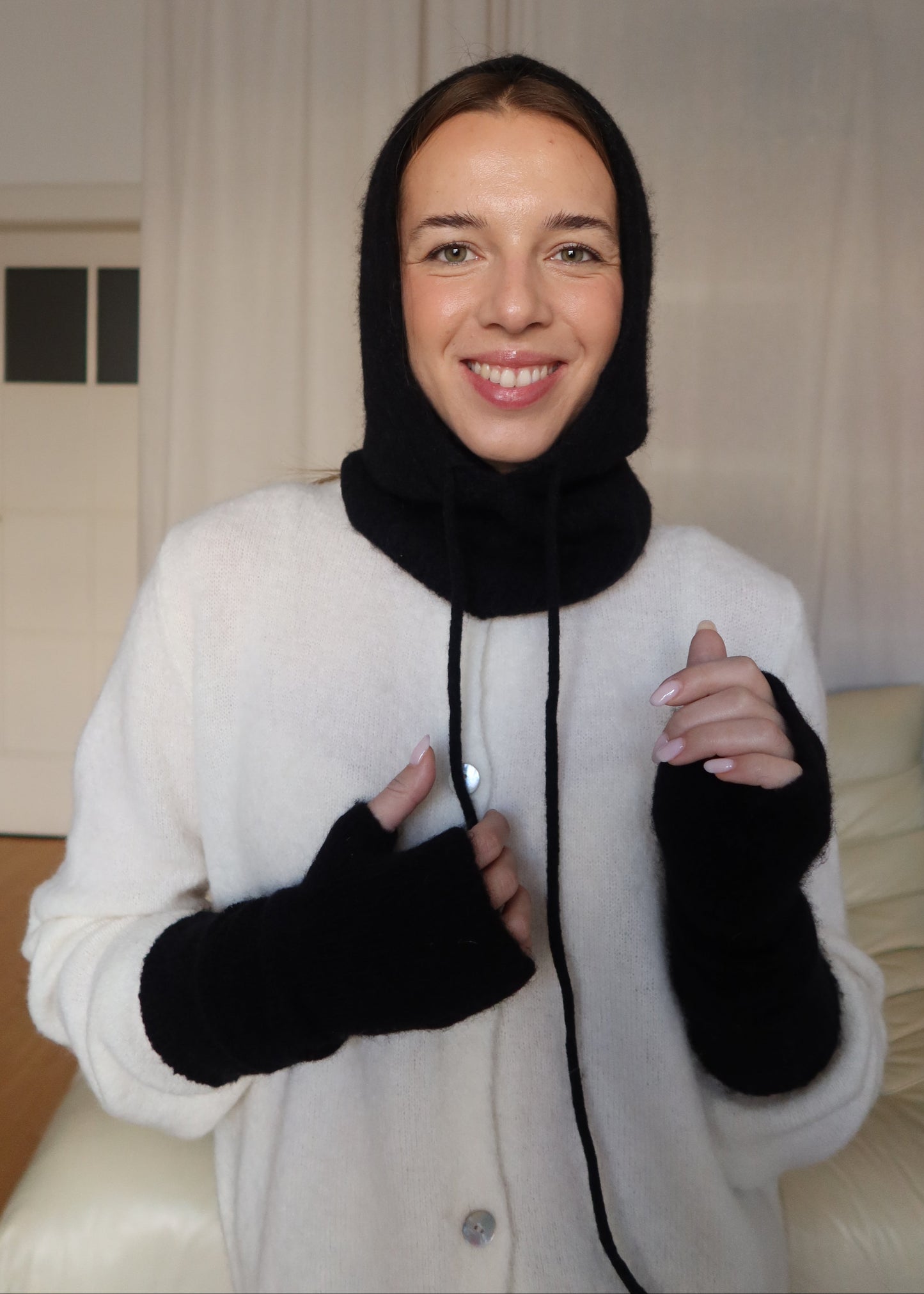 Vánoční set: balaclava + rukavníky alpaka