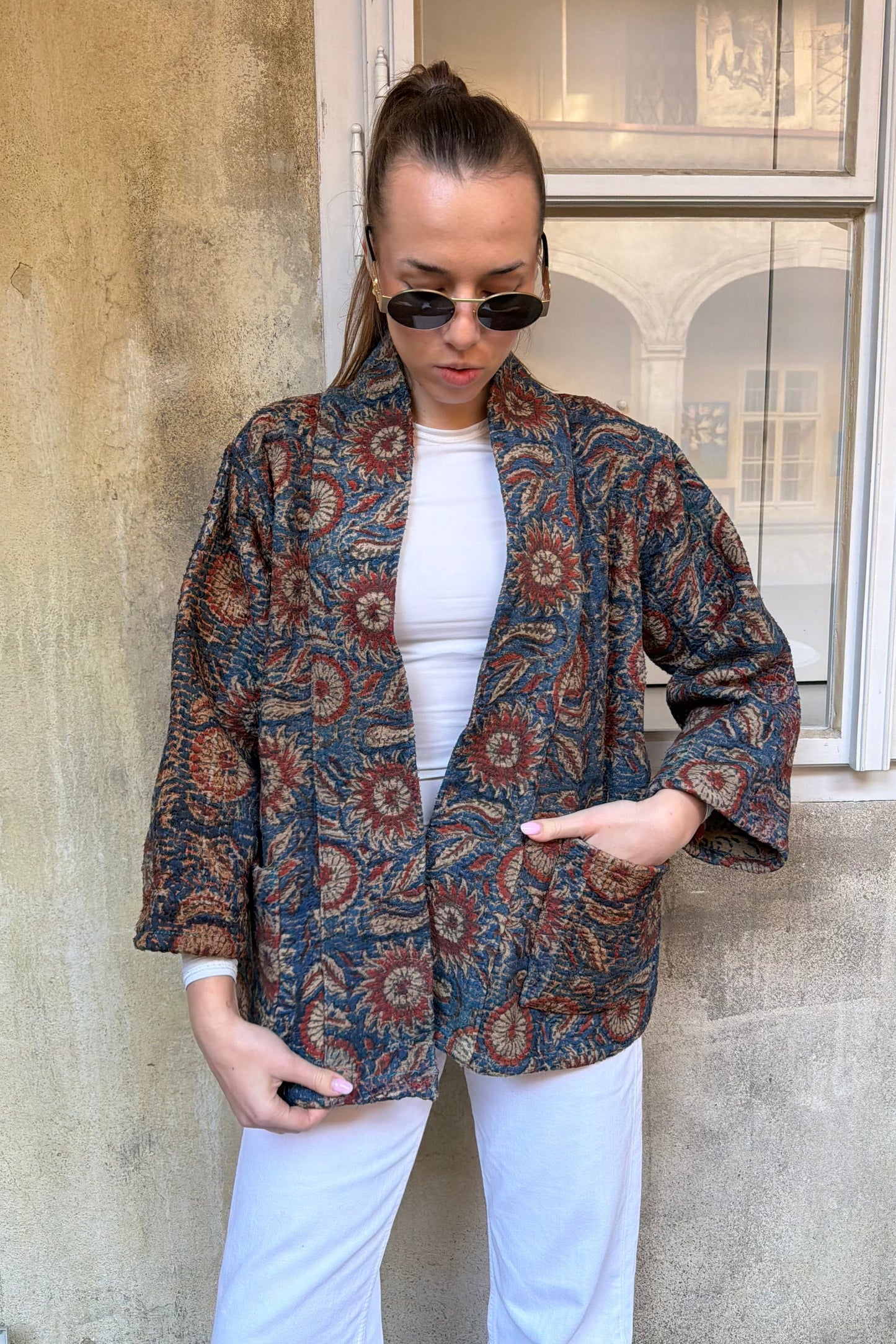 Kimono bunda modrá