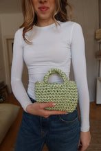 Load image into Gallery viewer, Crochet mini košík - sv. zelený
