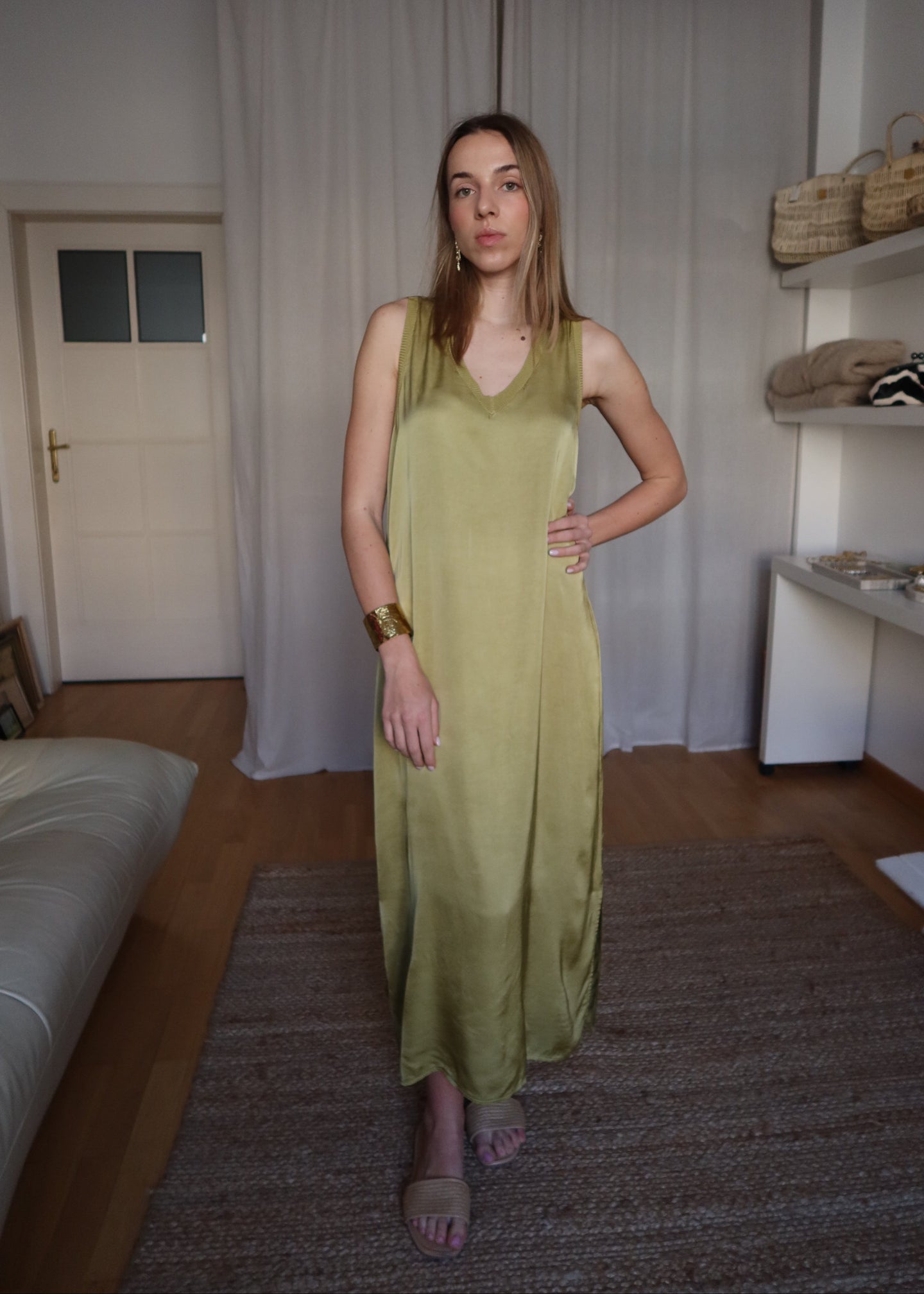 Šaty Athény - olivová