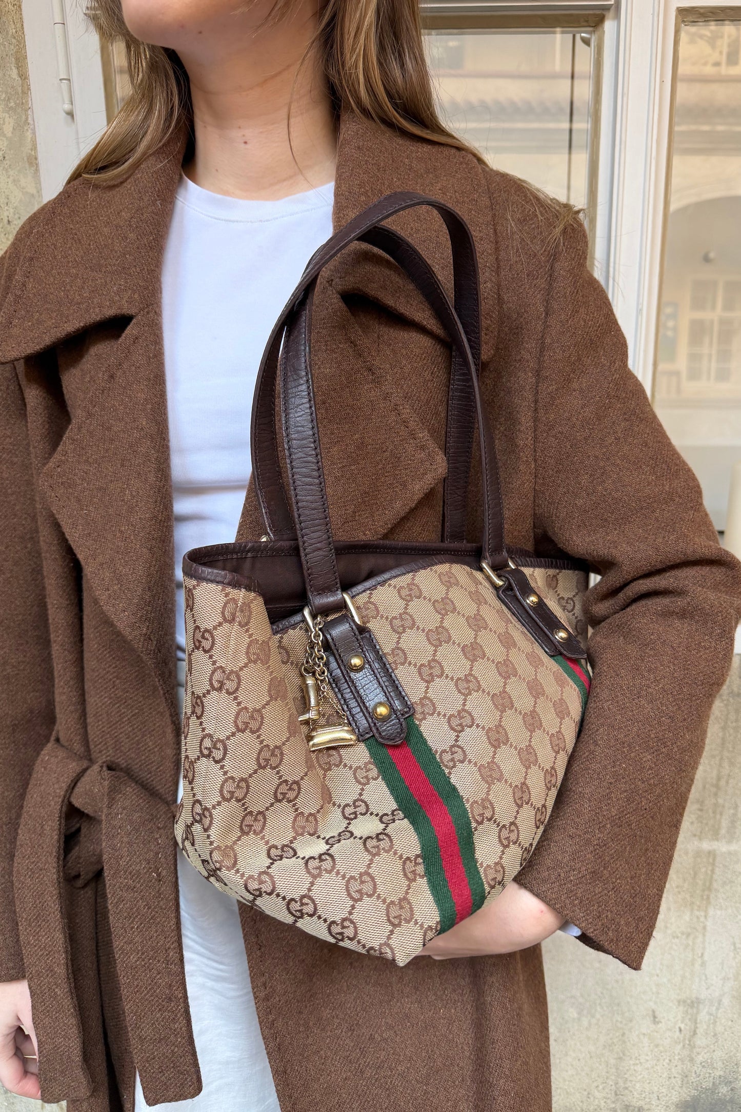 Gucci Gg Canvas Gucci Tote Sherry Line
