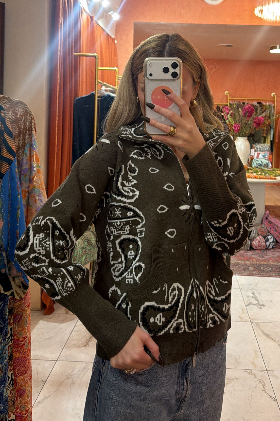 Bandana cardigan