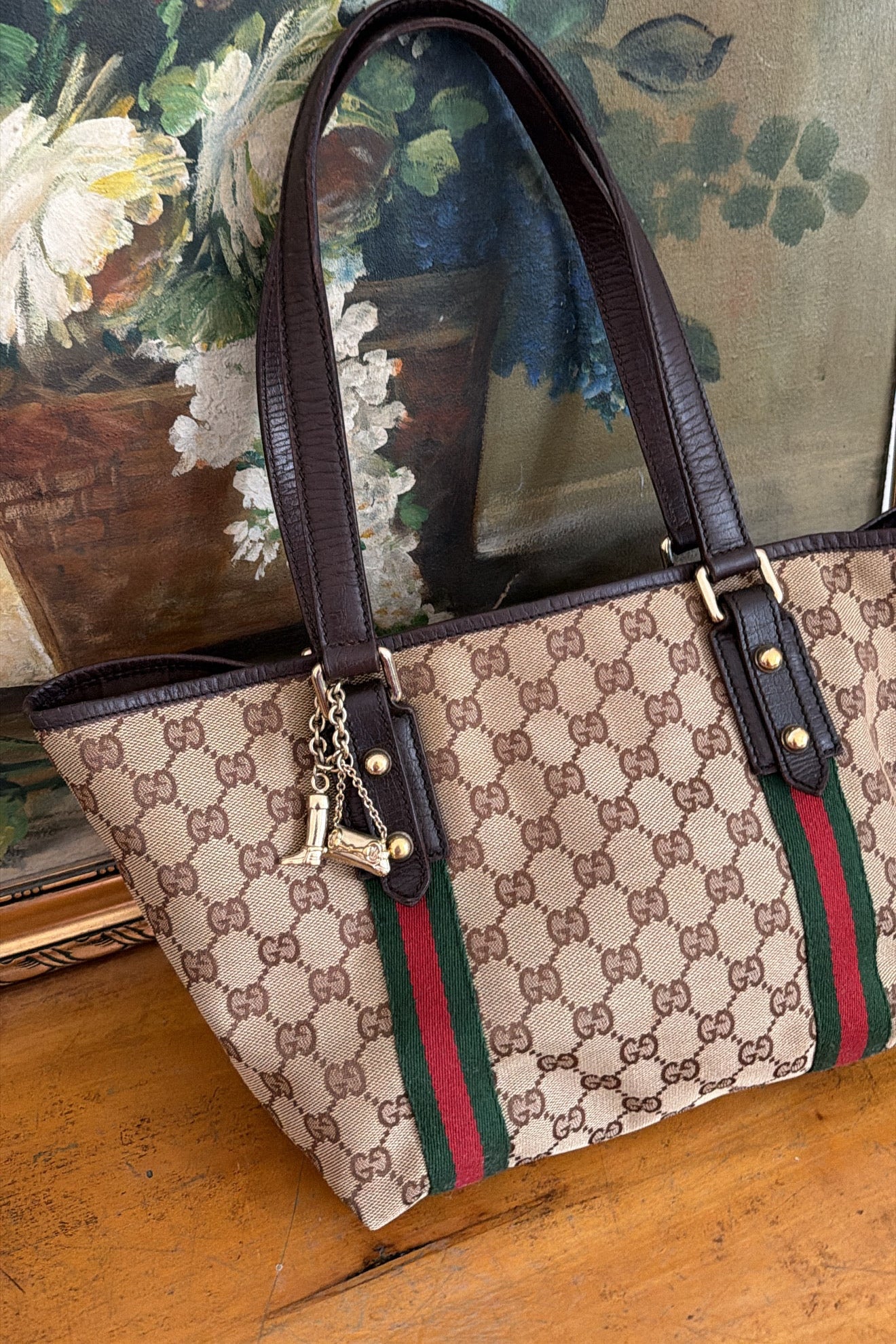 Gucci Gg Canvas Gucci Tote Sherry Line