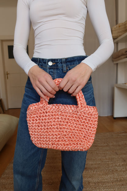 Crochet košík - meruňkový
