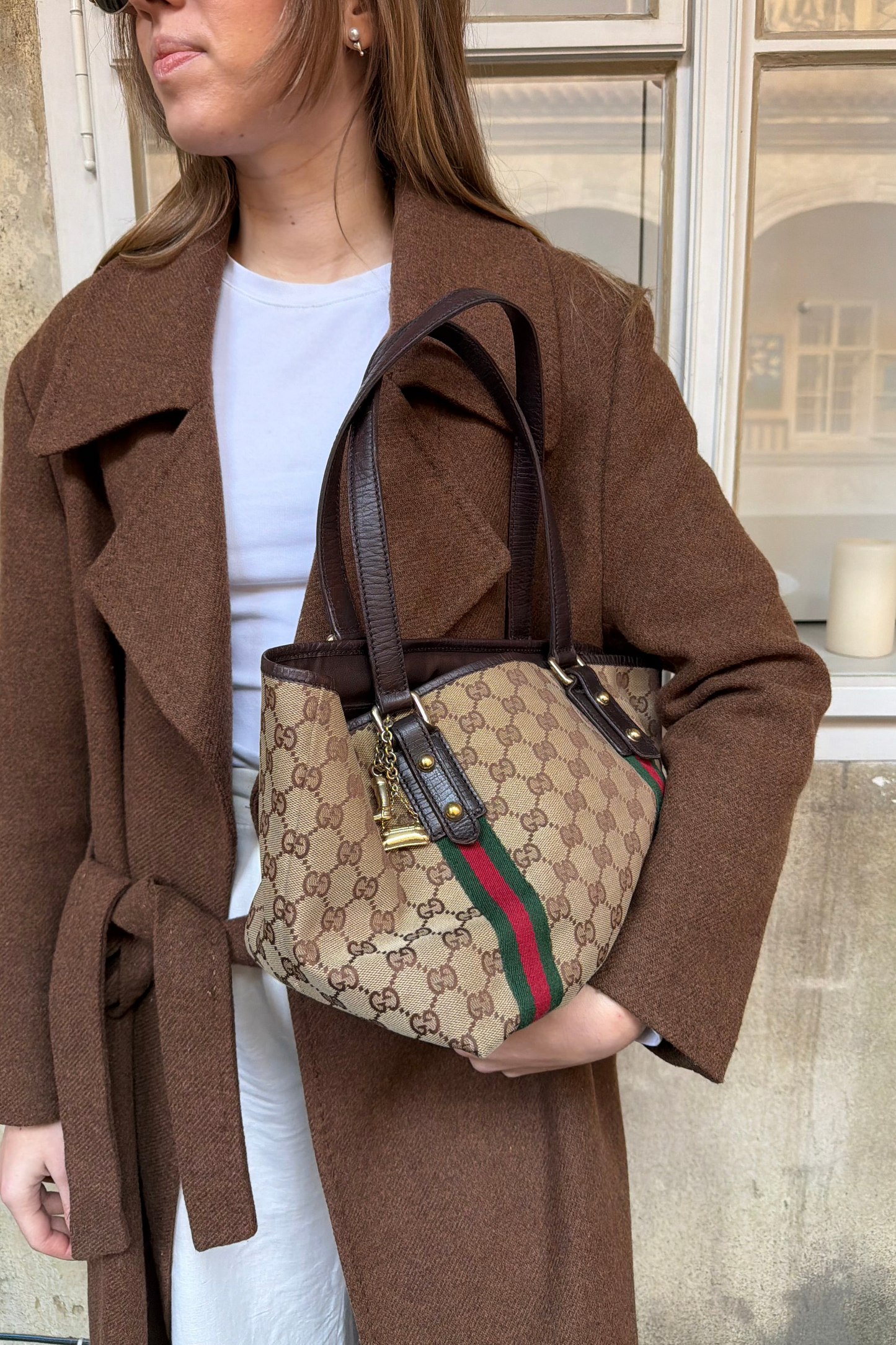 Gucci Gg Canvas Gucci Tote Sherry Line