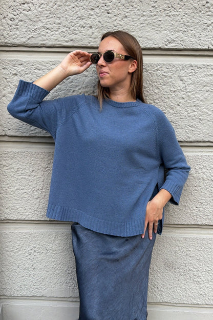 IRIS svetr nebeská modrá