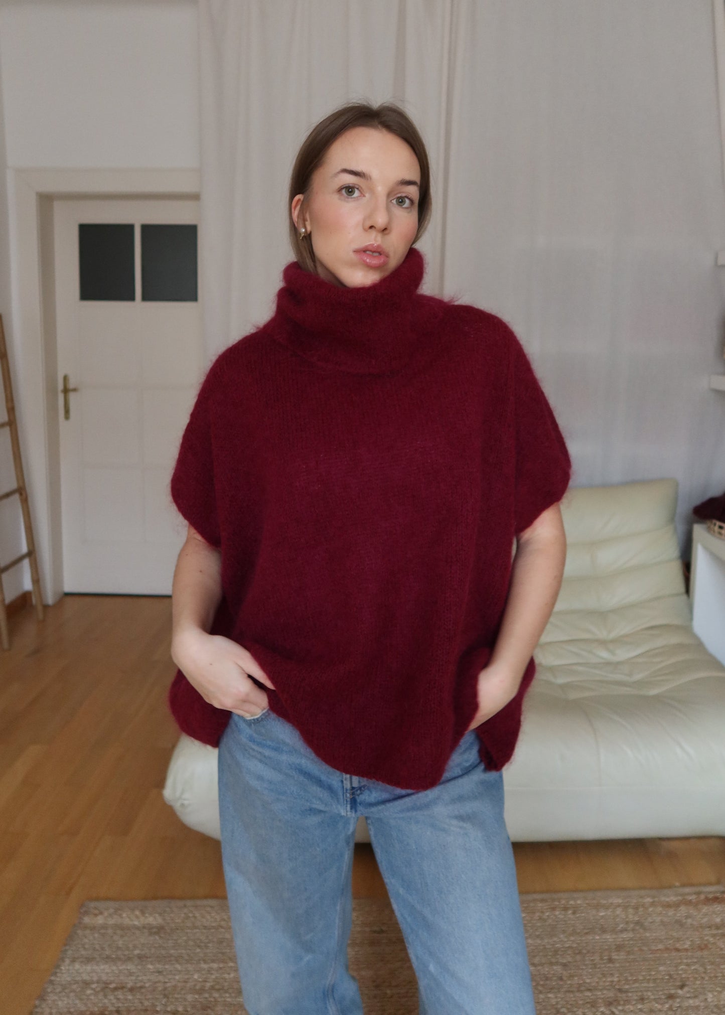 Mohérový oversize rolák