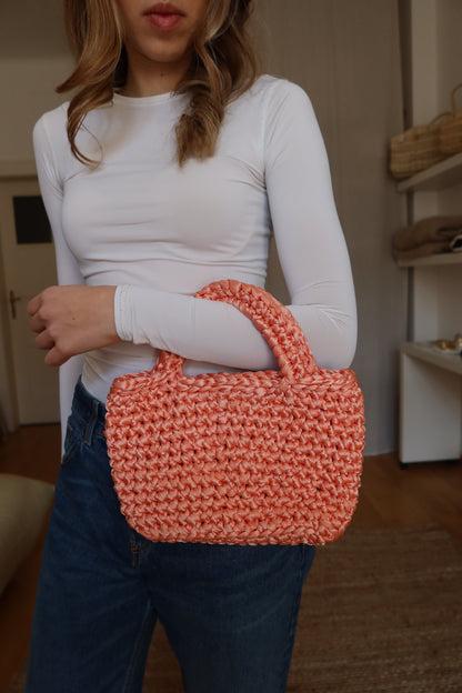 Crochet košík - meruňkový
