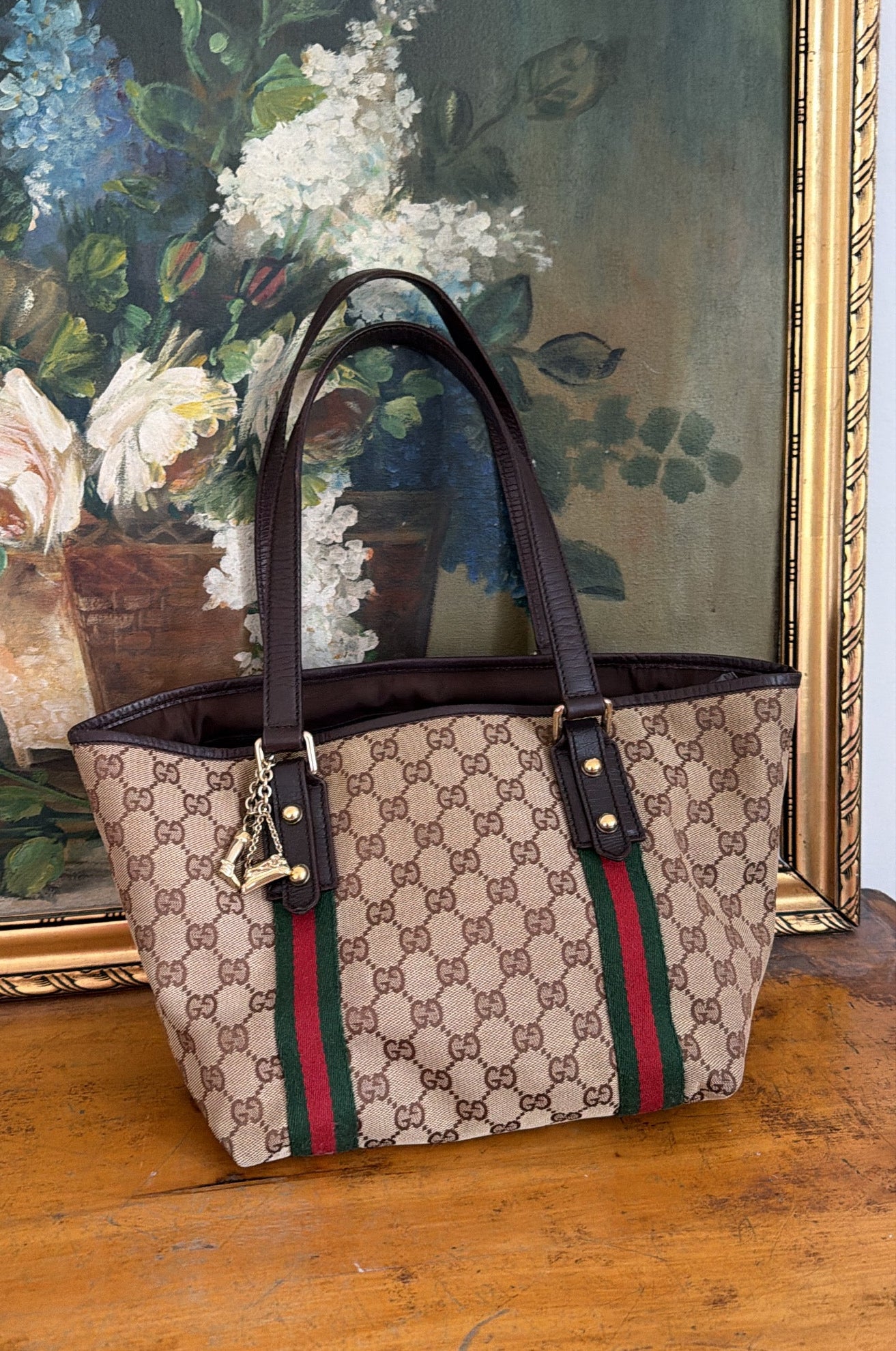 Gucci Gg Canvas Gucci Tote Sherry Line