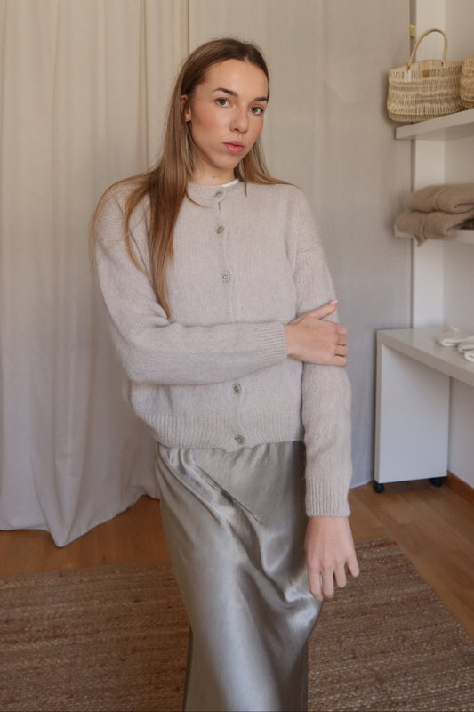 CAMI alpaka cardigan - béžová