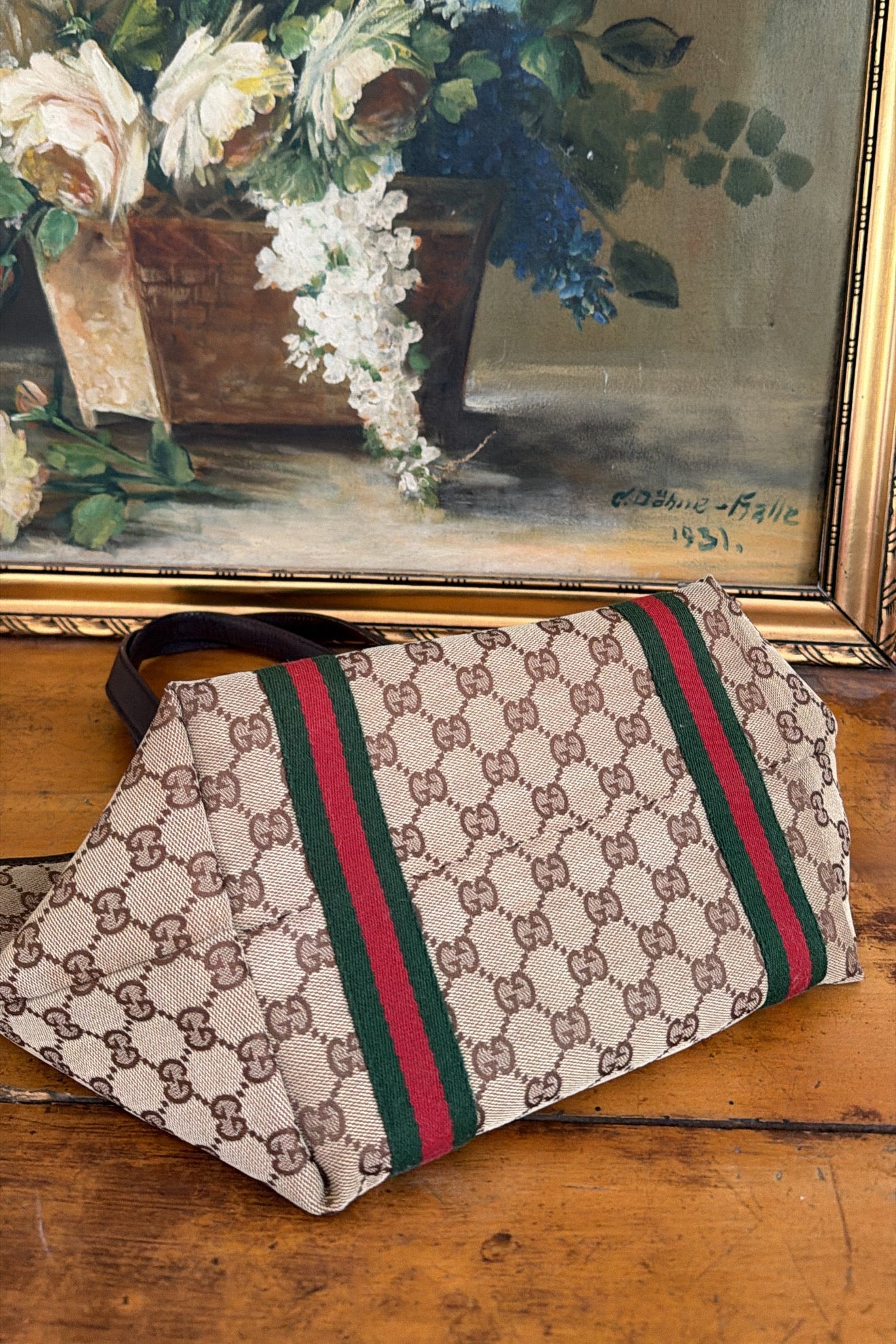 Gucci Gg Canvas Gucci Tote Sherry Line