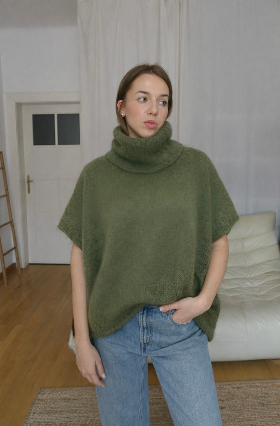 Mohérový oversize rolák