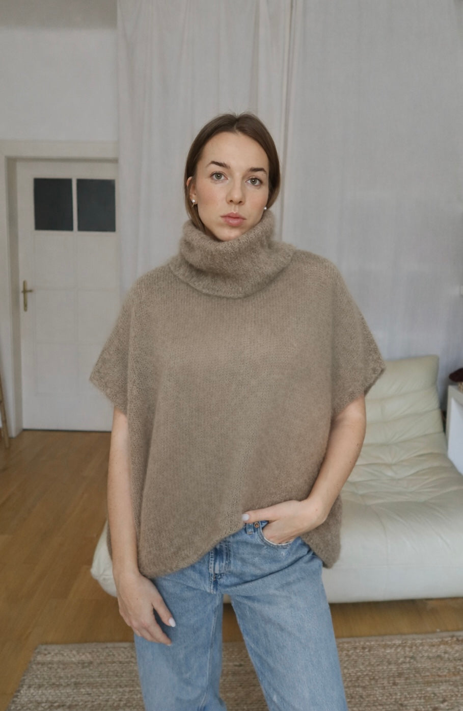 Mohérový oversize rolák