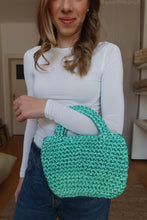 Load image into Gallery viewer, Crochet košík - tyrkysový
