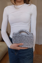 Load image into Gallery viewer, Crochet mini košík - stříbrný
