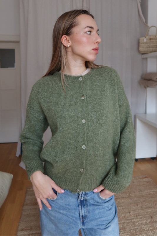 CAMI alpaka cardigan - khaki