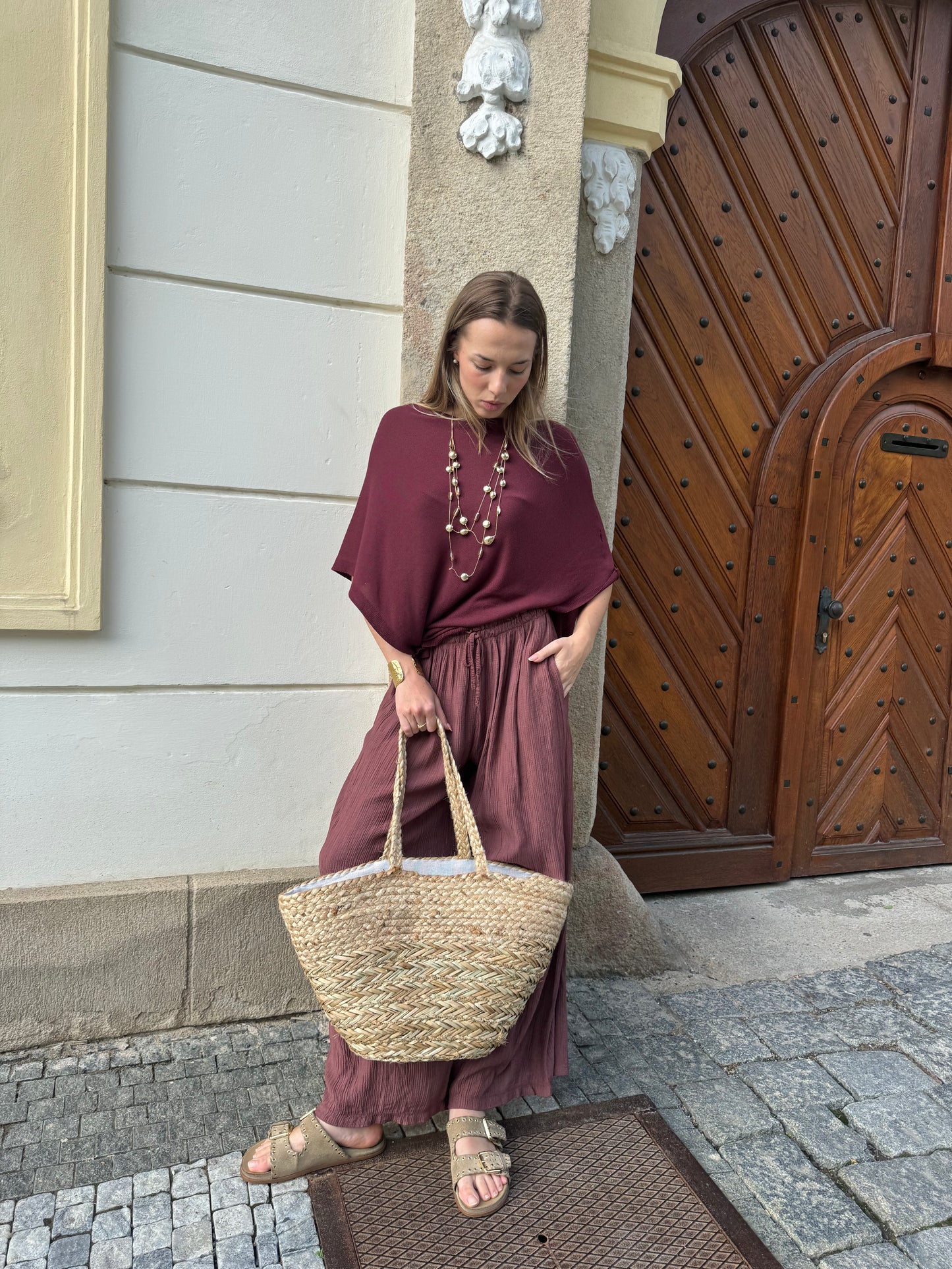 Viskózové kalhoty Capri